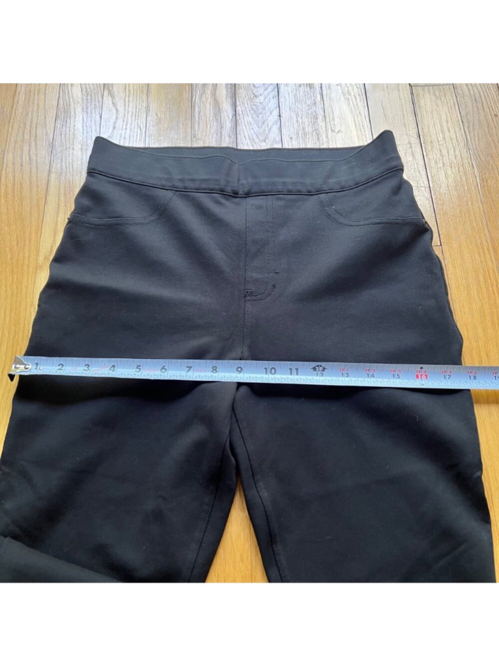 Spanx Size L Classic Black The Perfect Ponte Knit 4-Pocket Pull On Ankle Pants - Picture 7 of 15